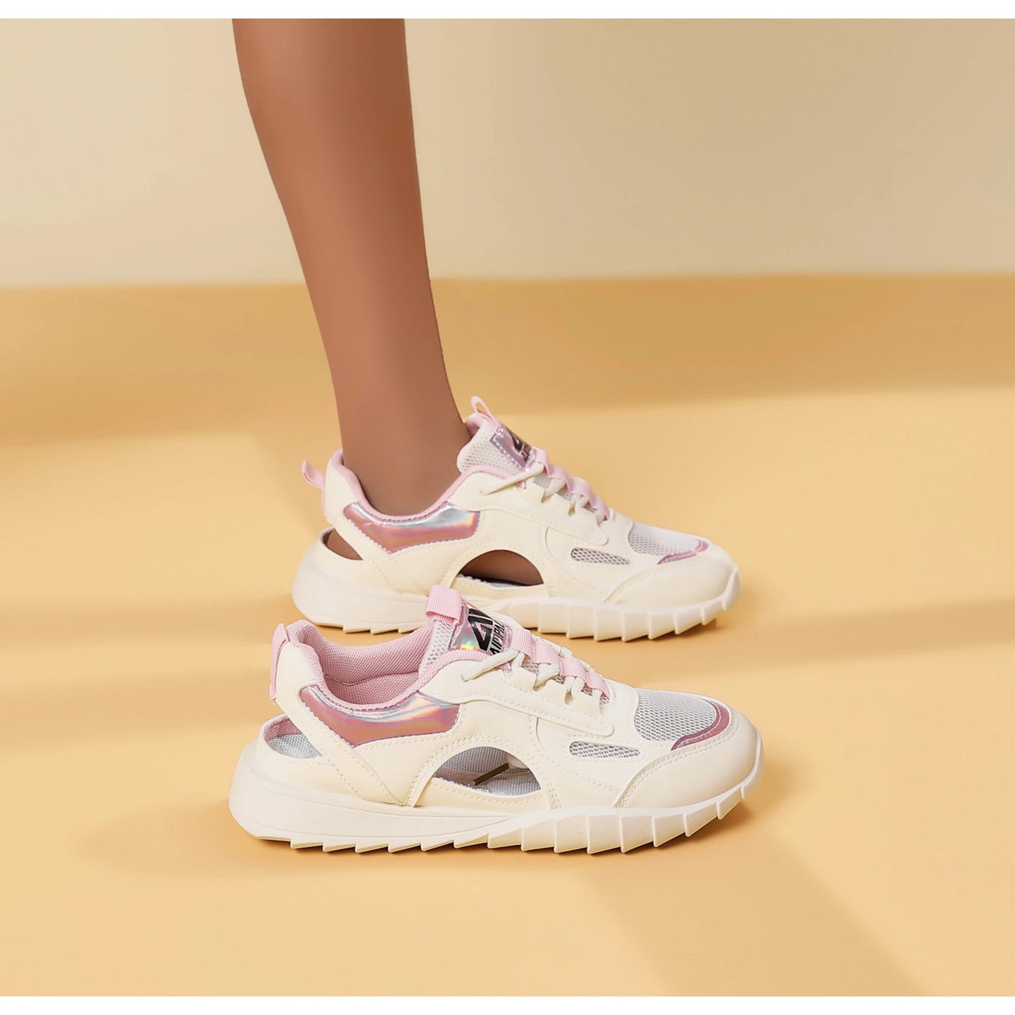 Womens Breathable Thick Sole Casual Sneakers Durable Outdoor Running Walking Shoes Fashion Design for Gym and Daily Wear