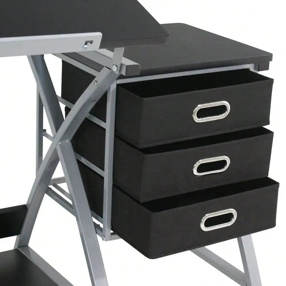 MDF Drafting Table Drawing Desk Art Hobby Folding Adjustable