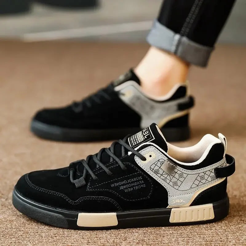 Male Comfortable Non Slip Flat Sneakers Korean Style Leisure Elegant Footwear Work Casual Shoes