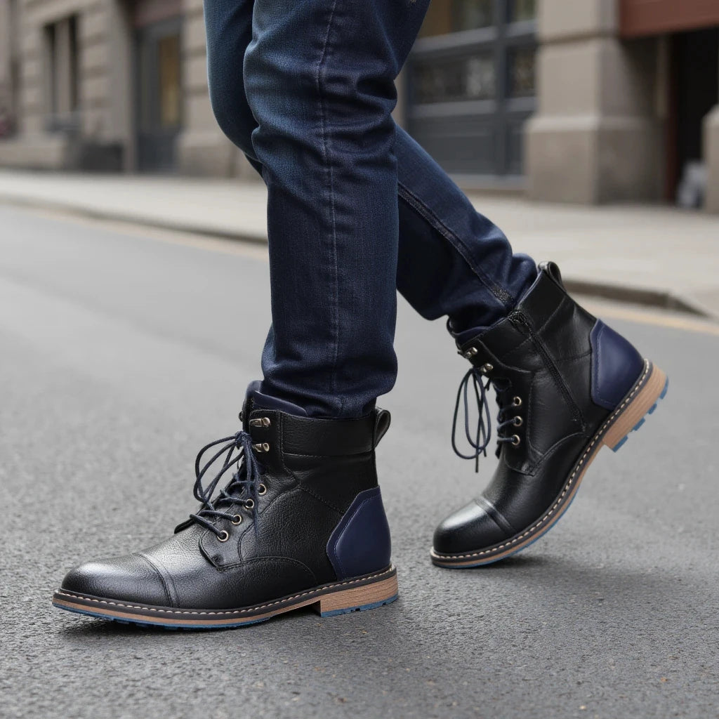 Classical Men Boots 2025 Fashion Comfortable Spring Leather