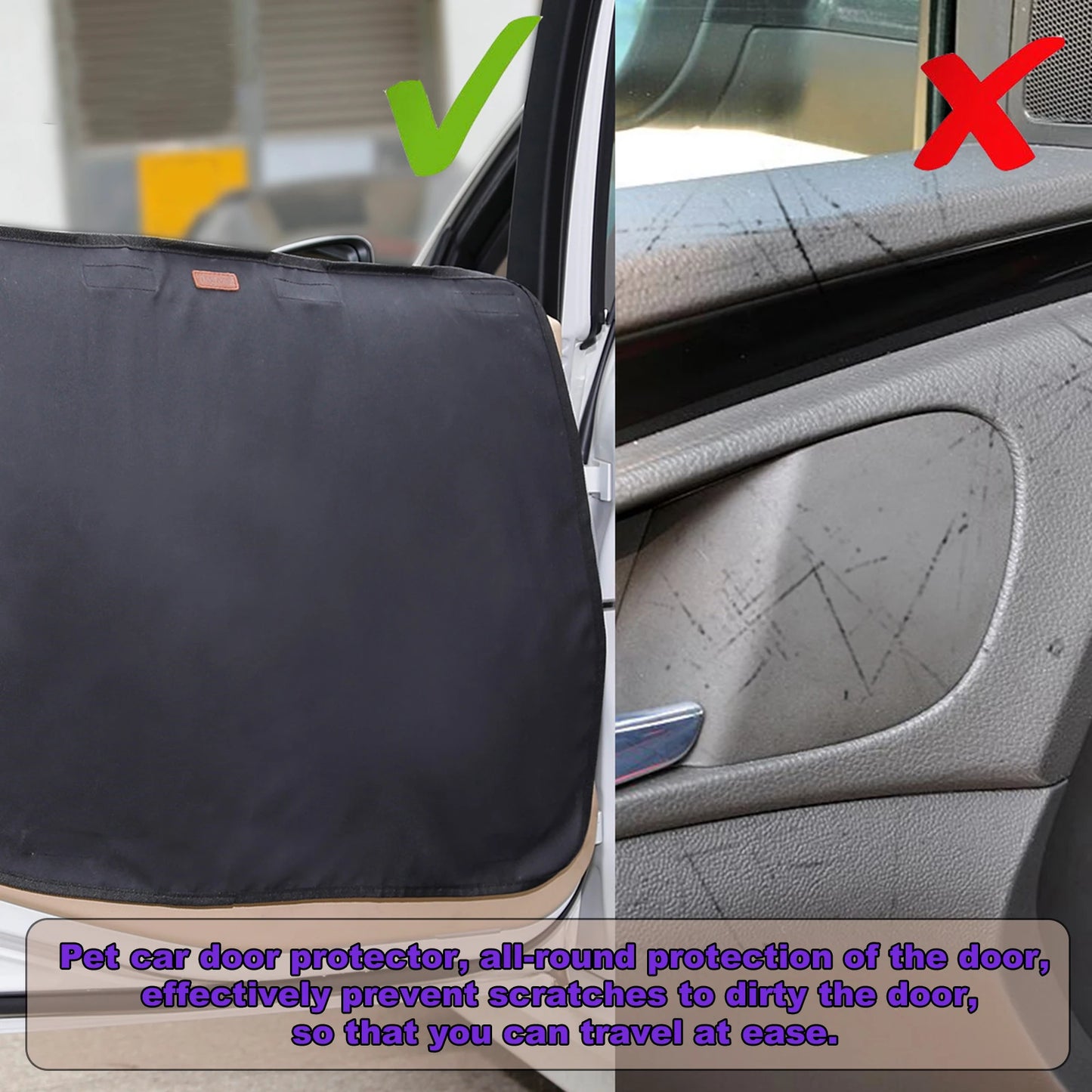 2 Pack Dog Car Door Protector Waterproof Pet Car Door Cover Anti Scratch Vehicle Door Guard for Dogs