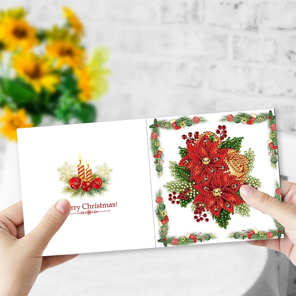 Diamond Christmas Candle Card Kit for Holiday Art Projects