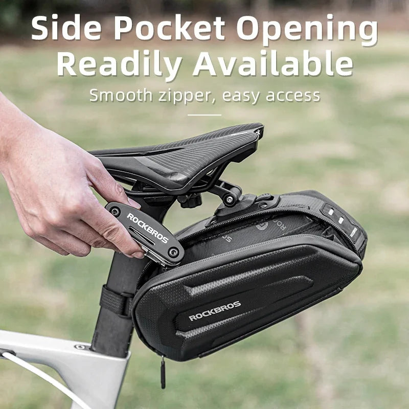 Bicycle Bag 1.7 L Waterproof Saddle Bag Large Capatity