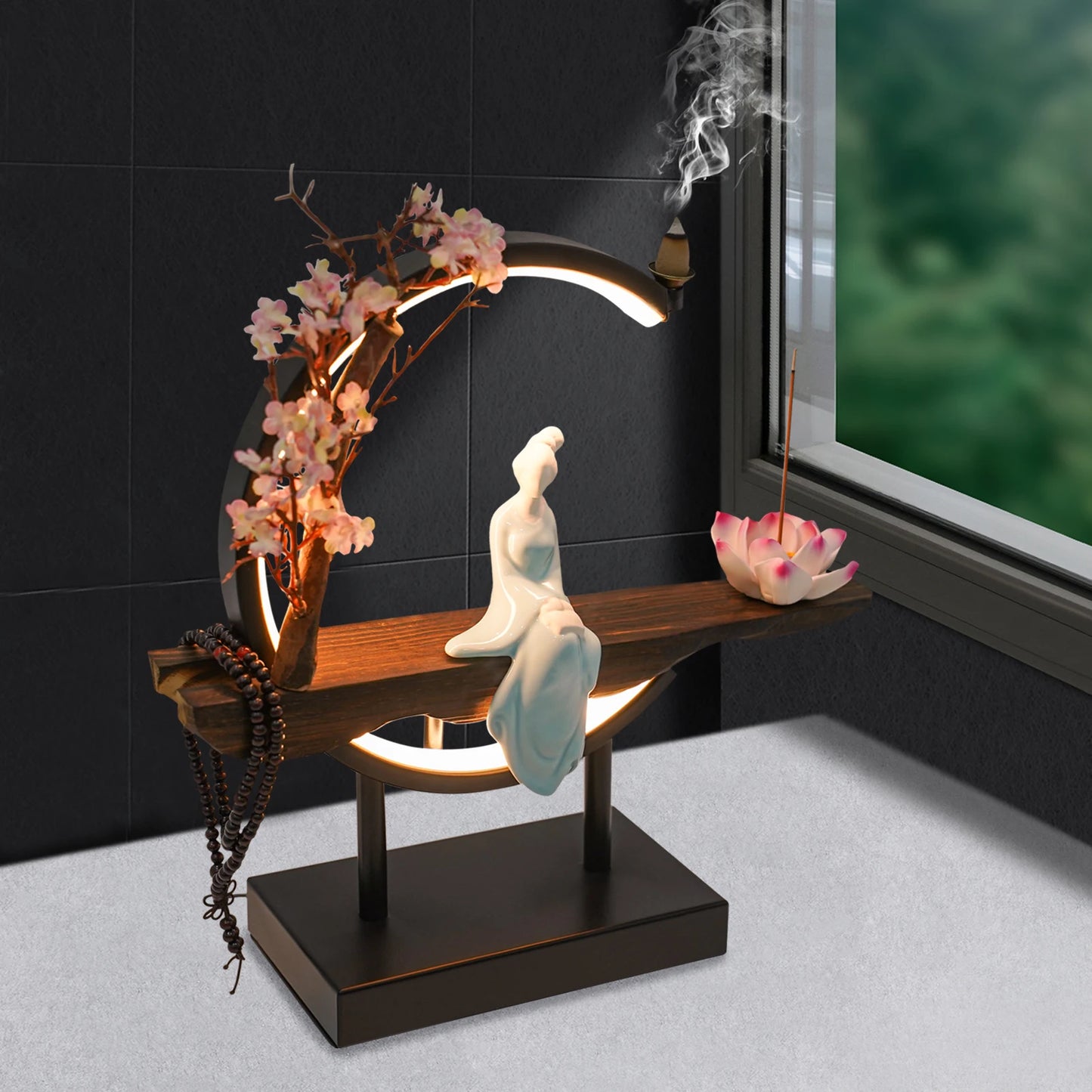 Bymaocar New Chinese Style Zen Meditation Incense Burner Set