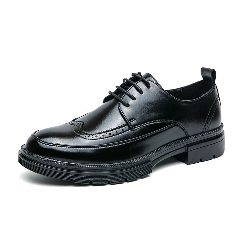 Men's Dress Oxford Shoes Classic Lace Up Formal Shoes Black