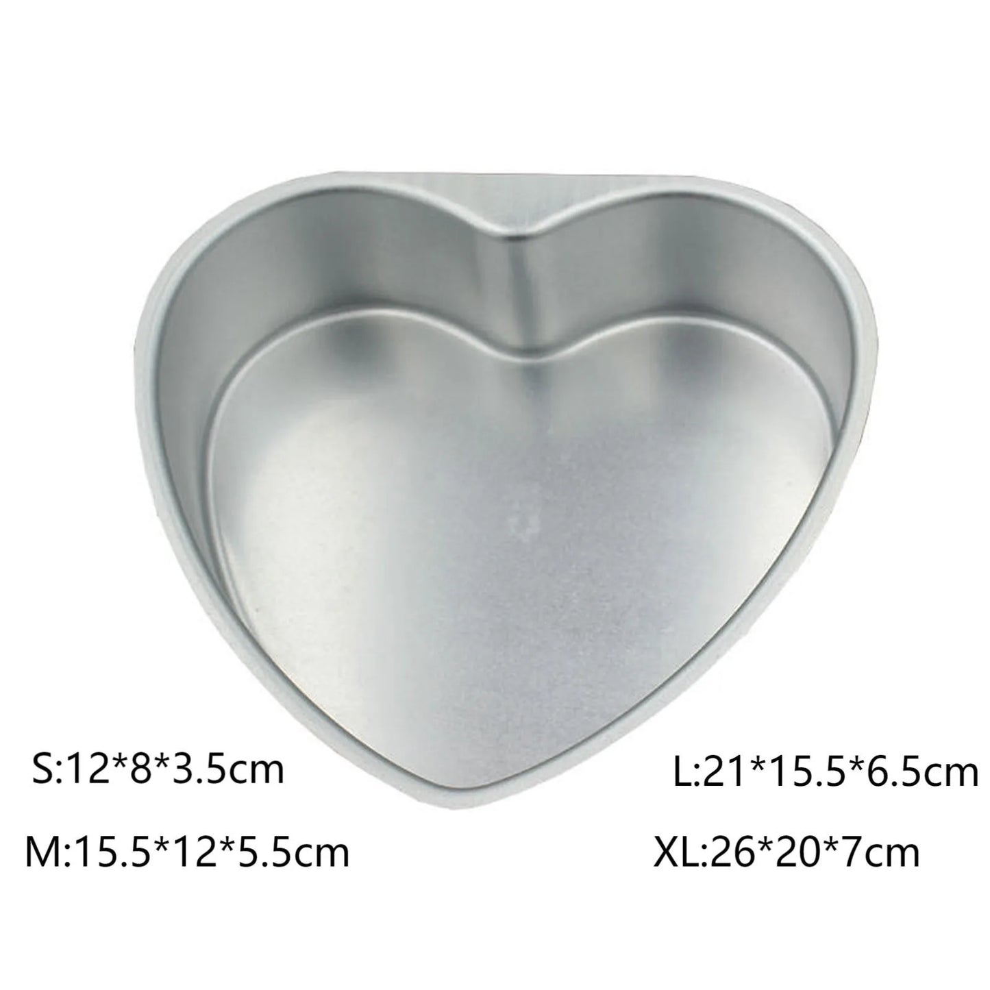 Heart Shaped Cake Pan Set With Removable Base Nonstick