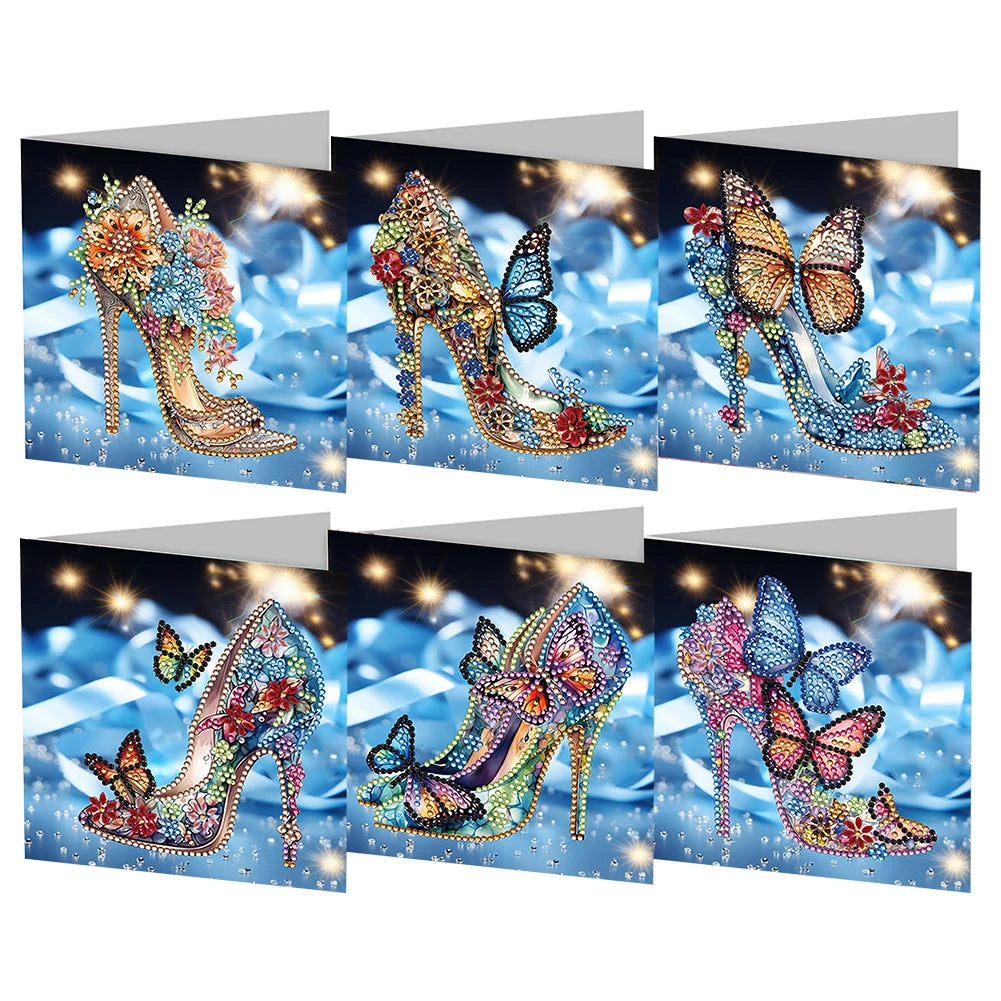 4 6 8 12PCS New 2024 Diamond Painting Greeting Cards DIY 5D Christmas Collection Festival Cards for Birthday and Christmas Gift