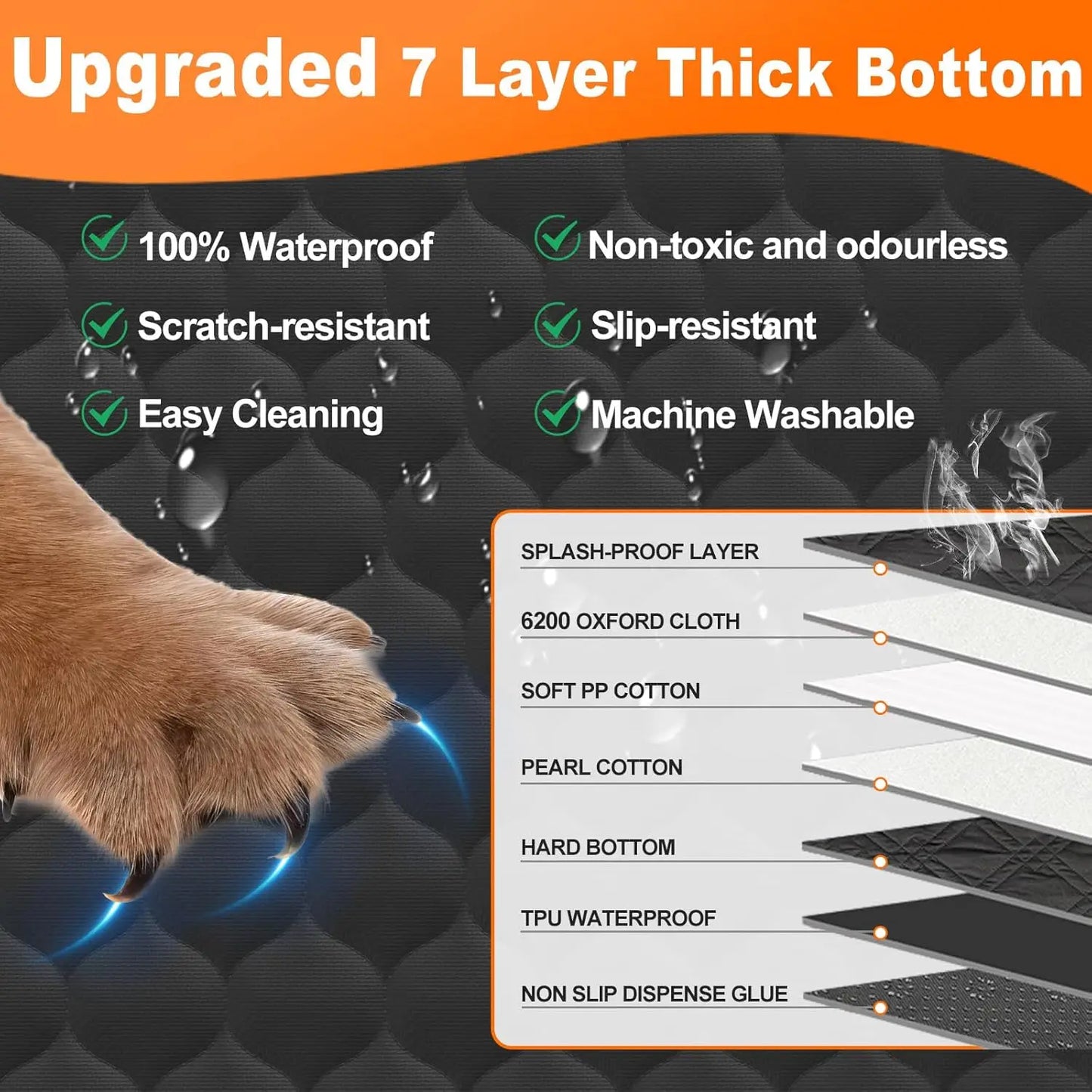 Waterproof Pet Travel Accessories Foldable Dog Car Seat Safety Hammock Trunk Mat Car Rear Back Seat Protector
