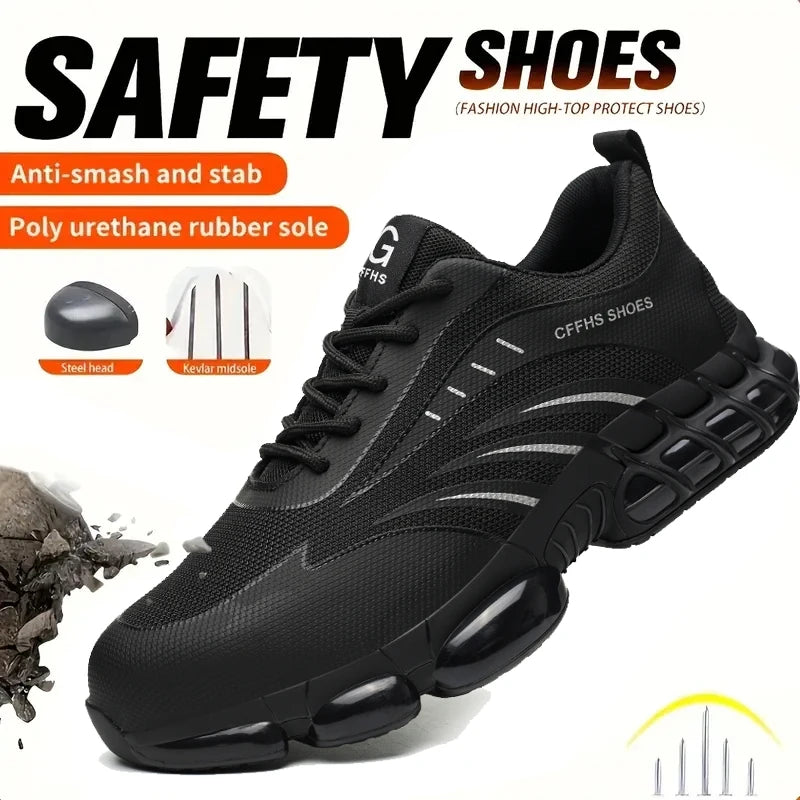 Breathable, Lightweight and Comfortable Anti-Smash Safety Shoes
