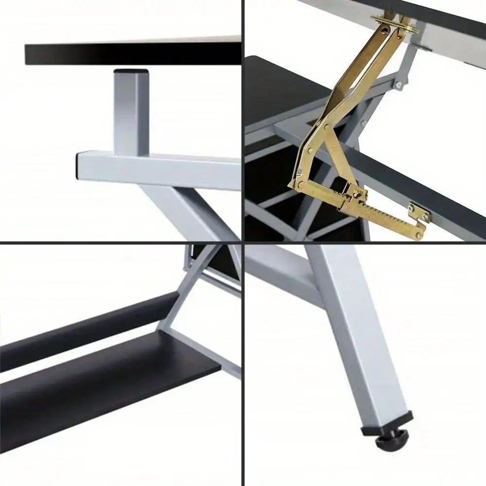 MDF Drafting Table Drawing Desk Art Hobby Folding Adjustable