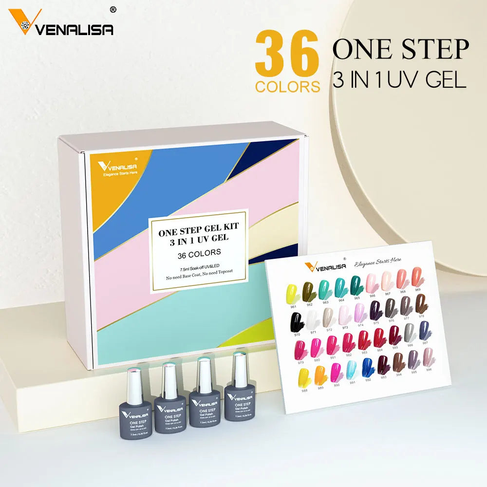 Venalisa VIP5 Kit Nail Gel Polish Hema Free Full Coverage 36 Color Gel Pigment Professional Nail Art Long Lasting Gel Varnish