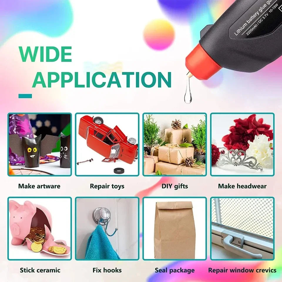 Hign-Concerned Rechargeable Cordless Mini Hot Melt Glue Gun