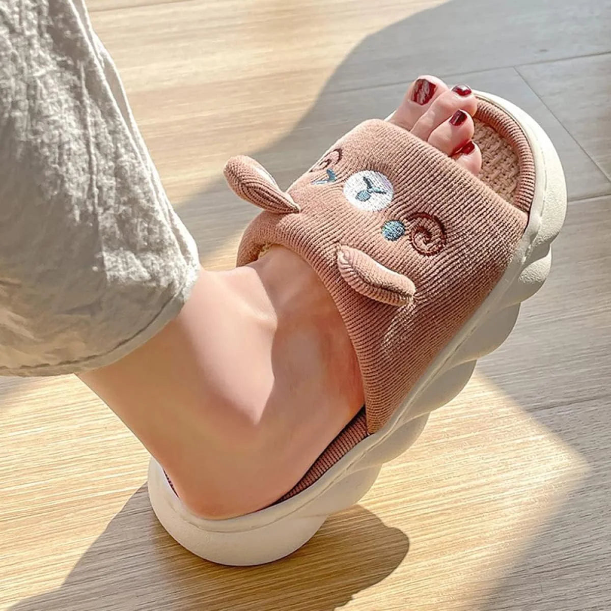 CN Fujian Cartoon Animal Slippers For Women Four Seasons