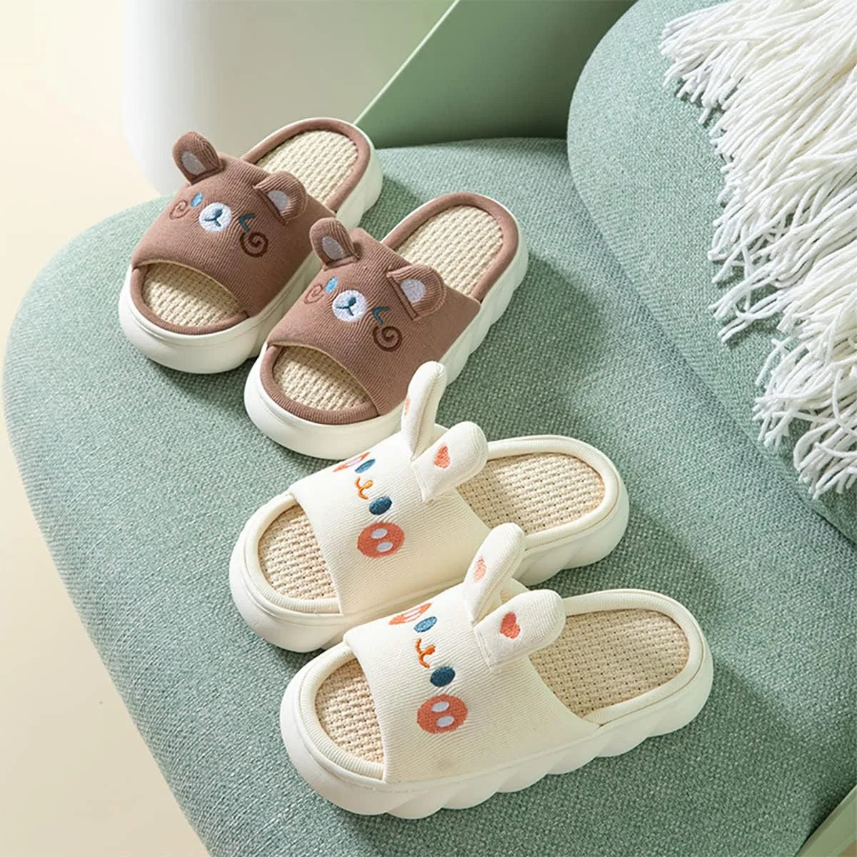 CN Fujian Cartoon Animal Slippers For Women Indoor Use