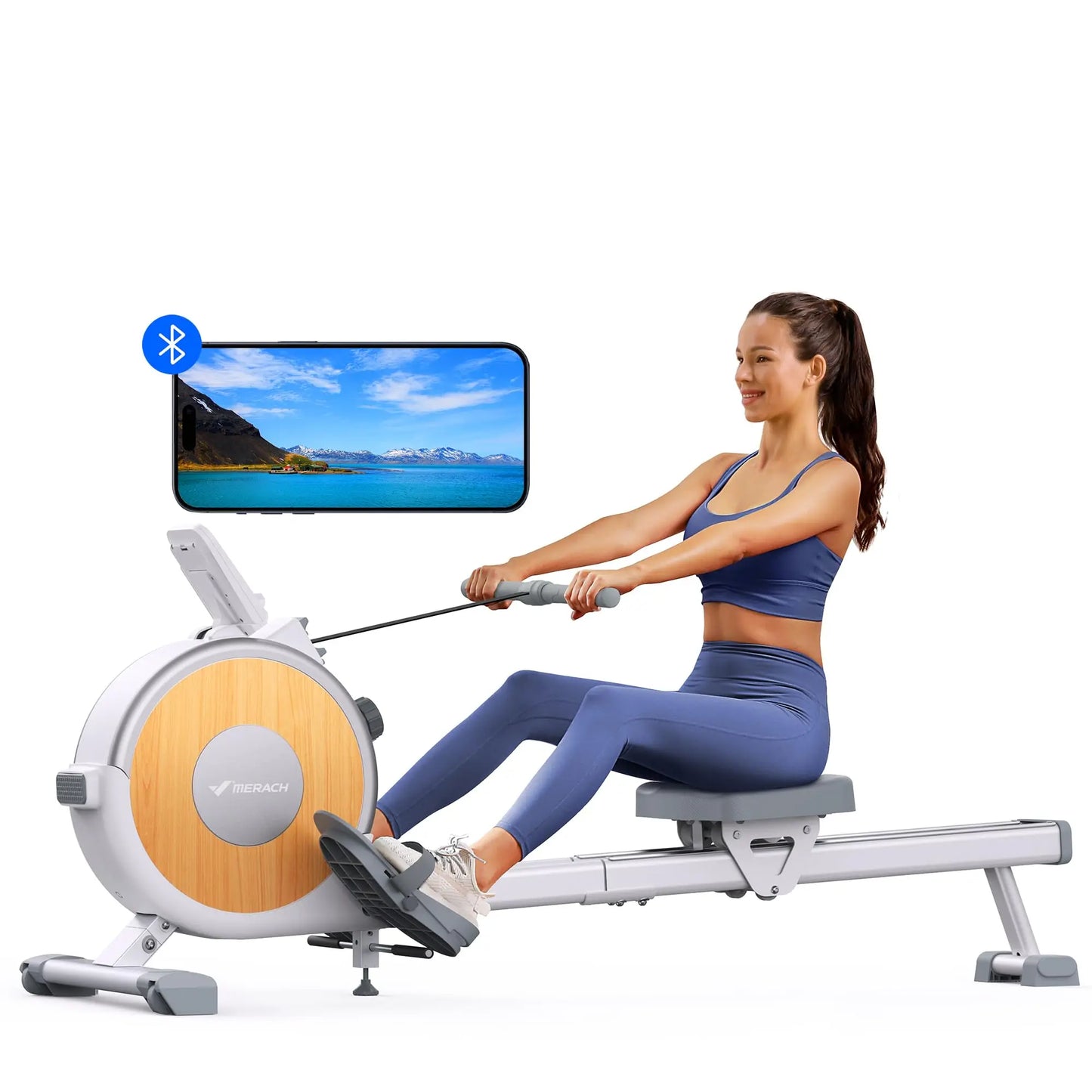 Merach Magnetic Rowing Machine for Home 16 Levels Resistance