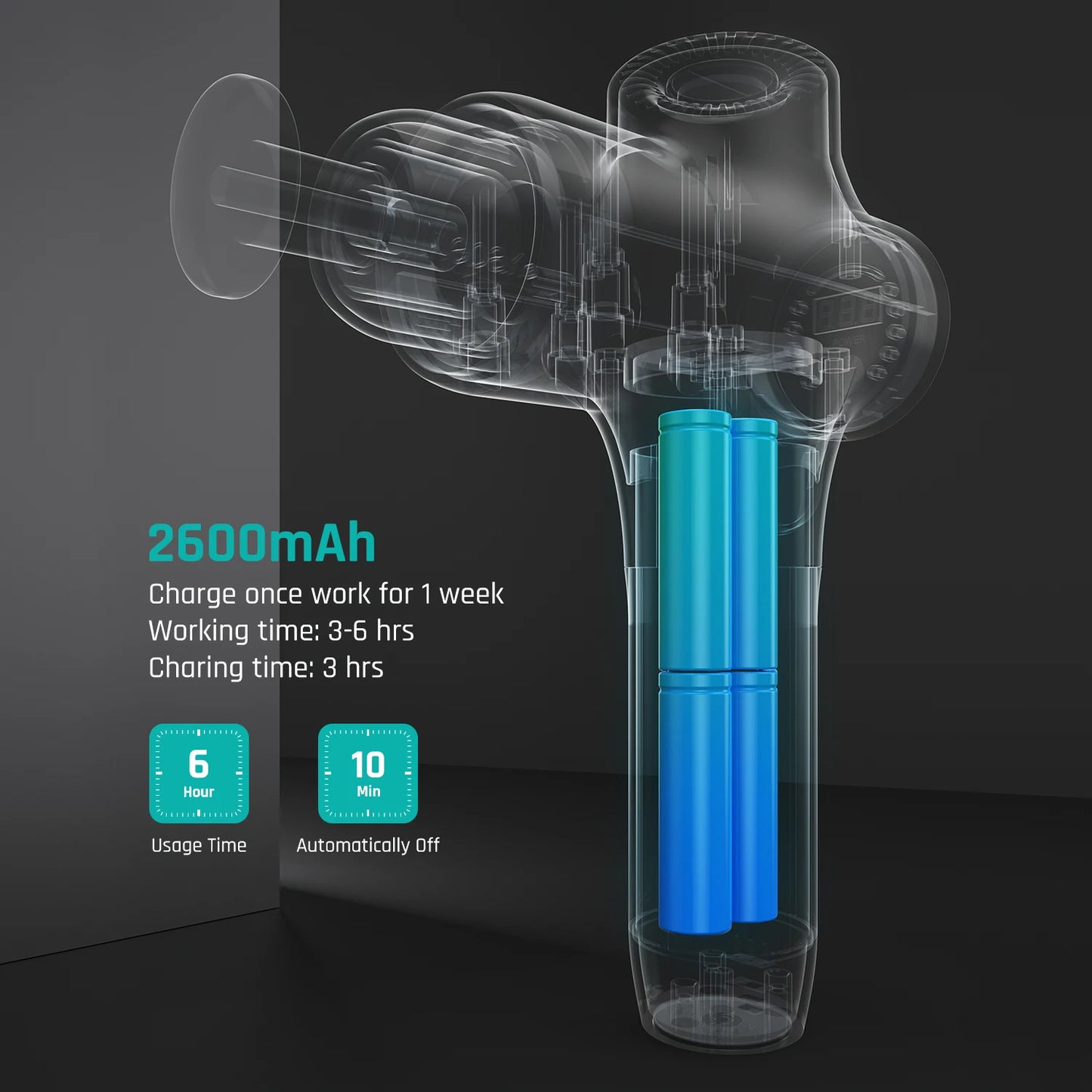 Mebak 3 Deep Tissue Massage Gun for Muscle Pain Relief