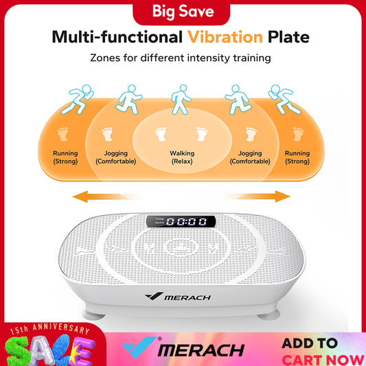 MERACH Vibration Plate Exercise Machine For Whole Body Workout Fitness