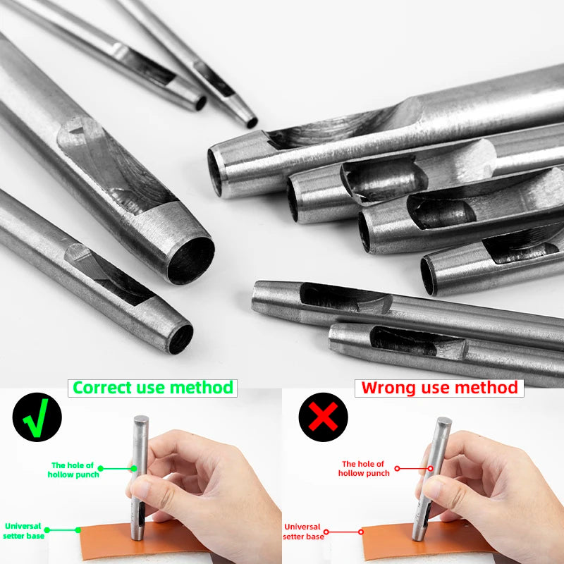 Hollow Punch Set for Leather Craft and Fabric Projects