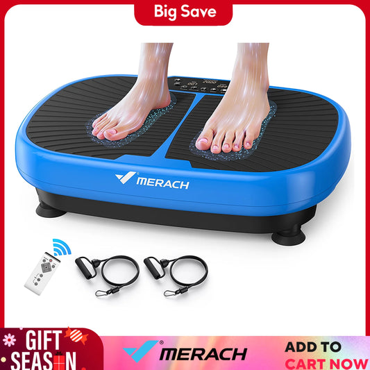 Merach EMS Vibration Plate Exercise Machine for Lymphatic Drainage Pain Relief and Weight Loss