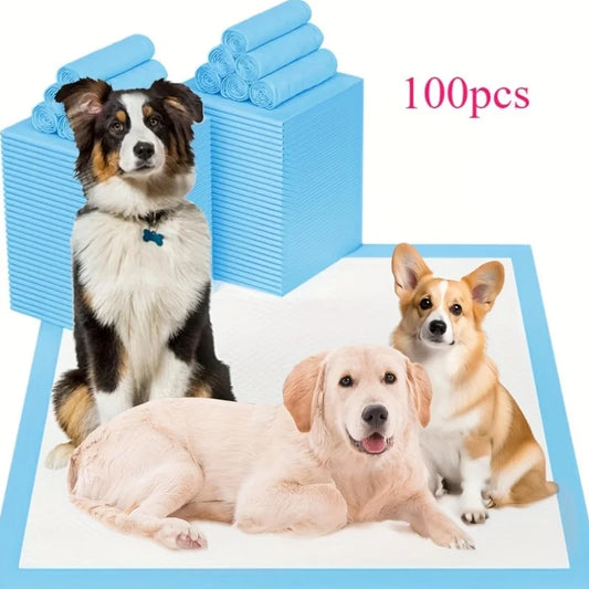 NONEDog Litter 100Pcs Absorbent Urine Pads for Dogs and Cats