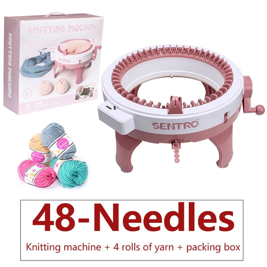 Sentro 40 48 Needle Knitting Machine Dual Knit Loom Kit for Stylish Hats Scarves and Socks Ideal DIY Gift for Craft Lovers