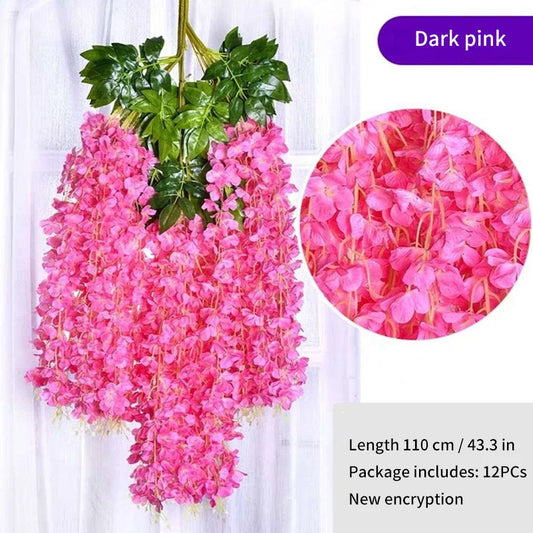 Artificial Wisteria Wreath Rattan for Wedding Arch Decor