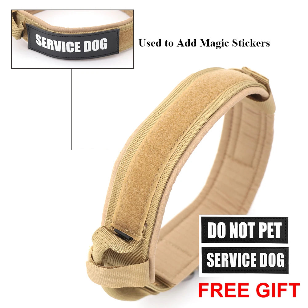 Dog Training Collar Adjustable Tactical Dog Collar and Leash Set with Control Handle for Small and Large Dogs