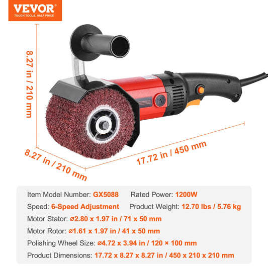 SucceBuy Variable Speed Metal Burnishing Polishing Machine Tool
