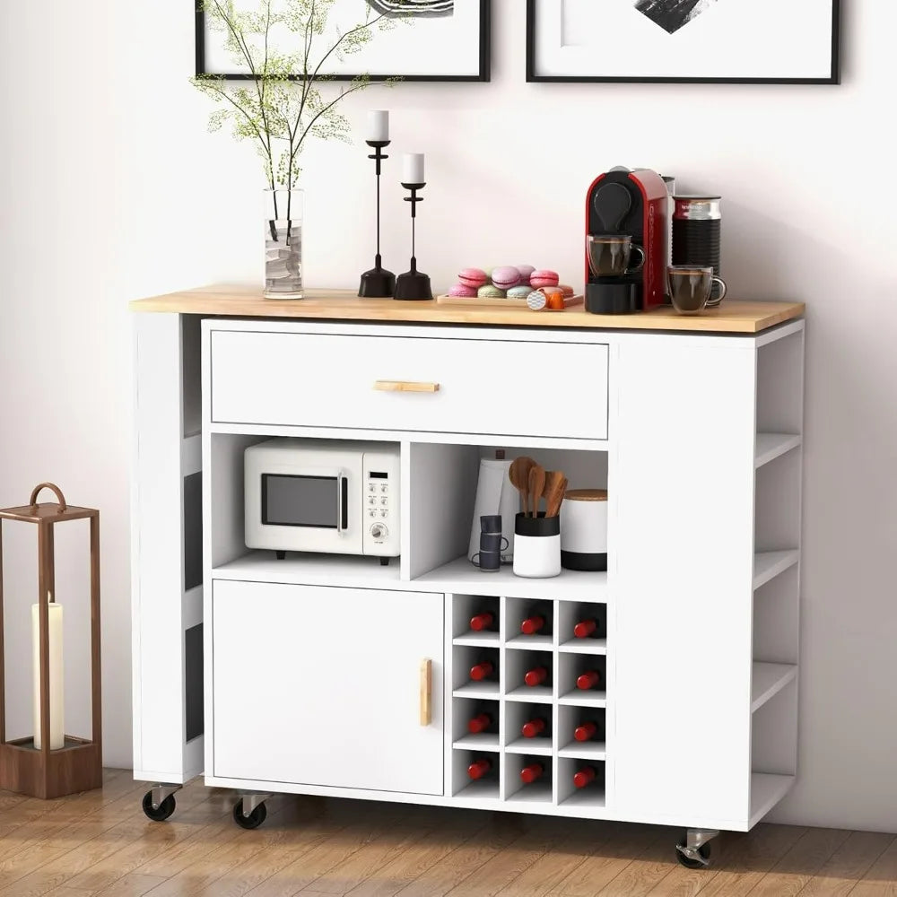 Mobile Kitchen Island Cart by Brand Name, 4-in-1 Serving Solution