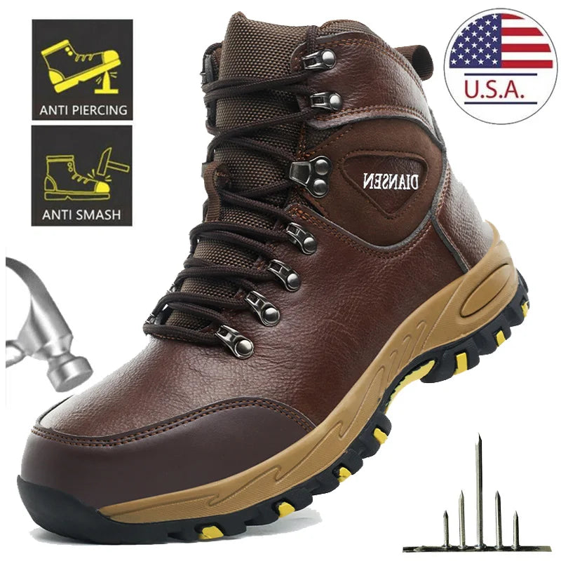 Indestructible Steel Toe Safety Boots for Men’s Work