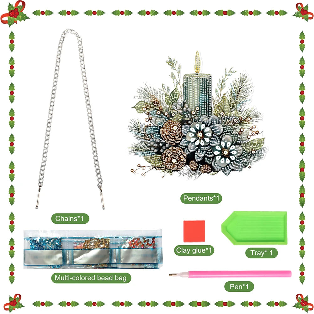 Alloet Acrylic Diamond Painting Hanging Ornaments Kit 5D