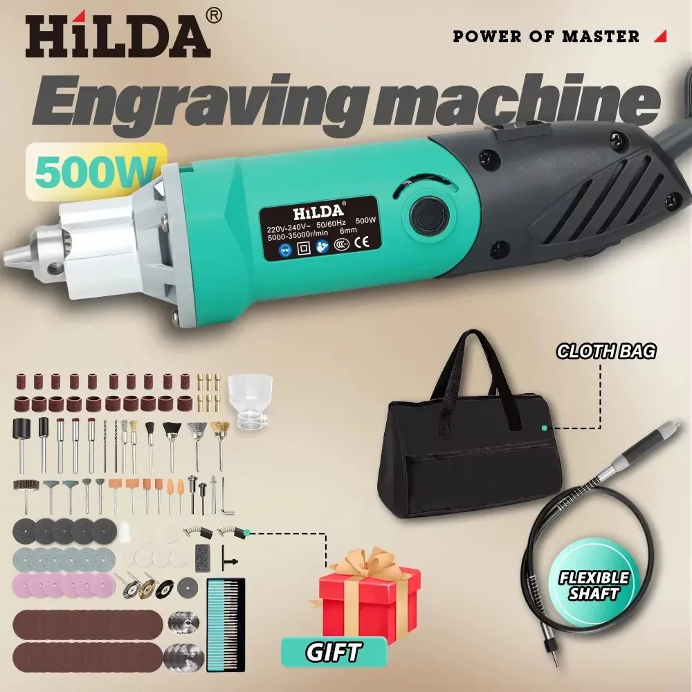 HILDA 500W 6-Position Engraver Electric Drill Multi-Tool