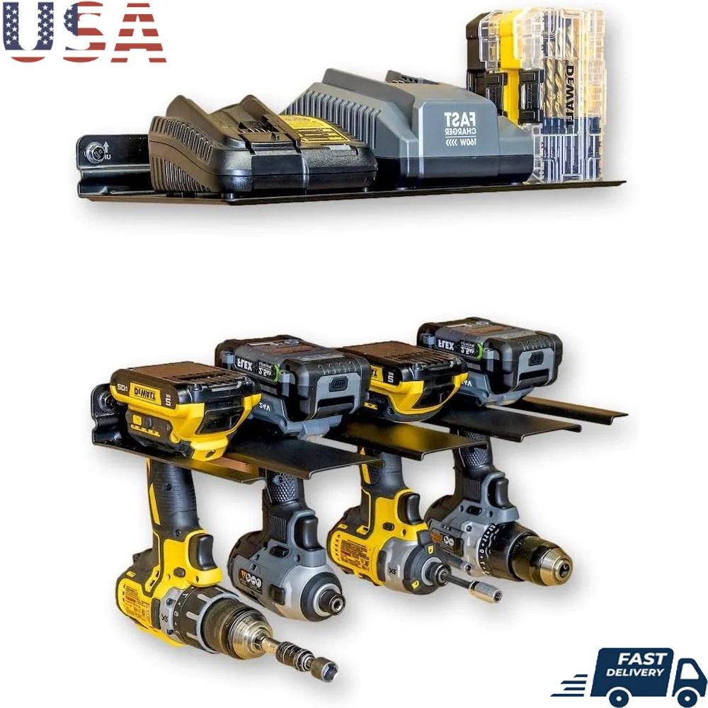 XMSJ Electric Drill Storage Rack Wall Mounted Organizer