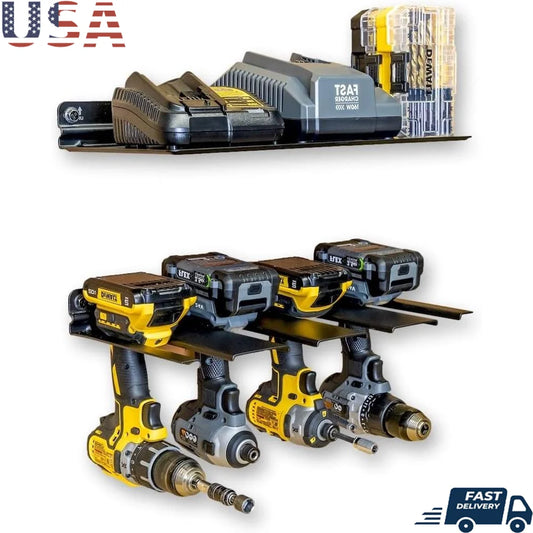 XMSJ Electric Drill Storage Rack Wall Mounted Organizer