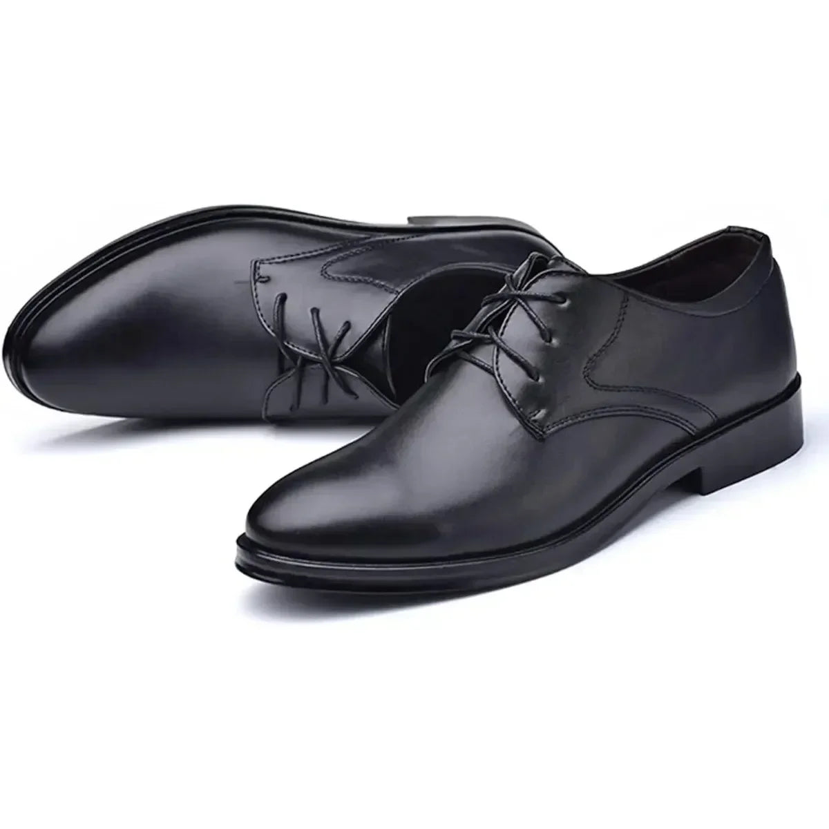 Men's Classic Matte Upper Oxfords Business Formal Leather Lace Up Shoes for Men