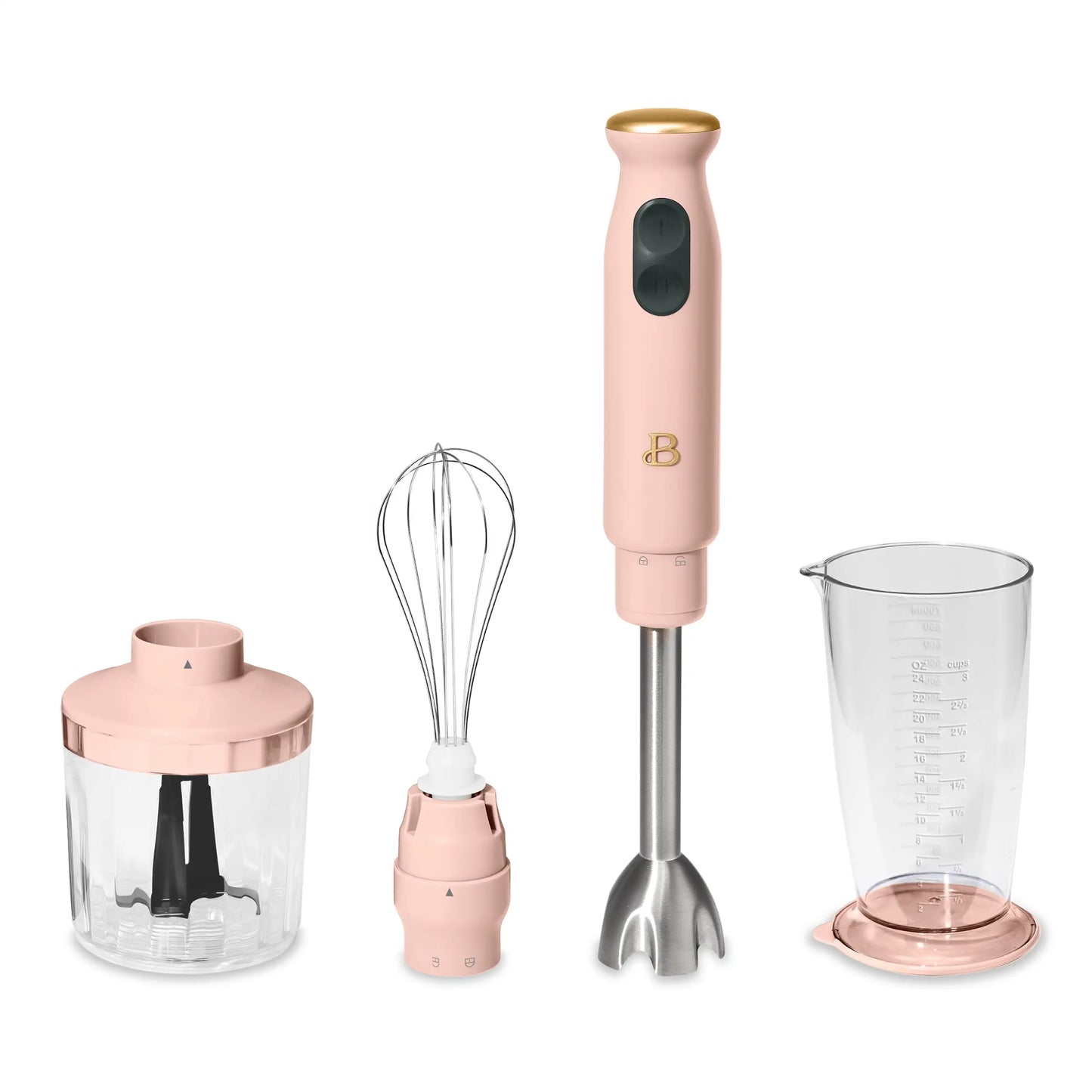 Beautiful 2-Speed Immersion Blender with Chopper and Measuring Cup by Drew Barrymore