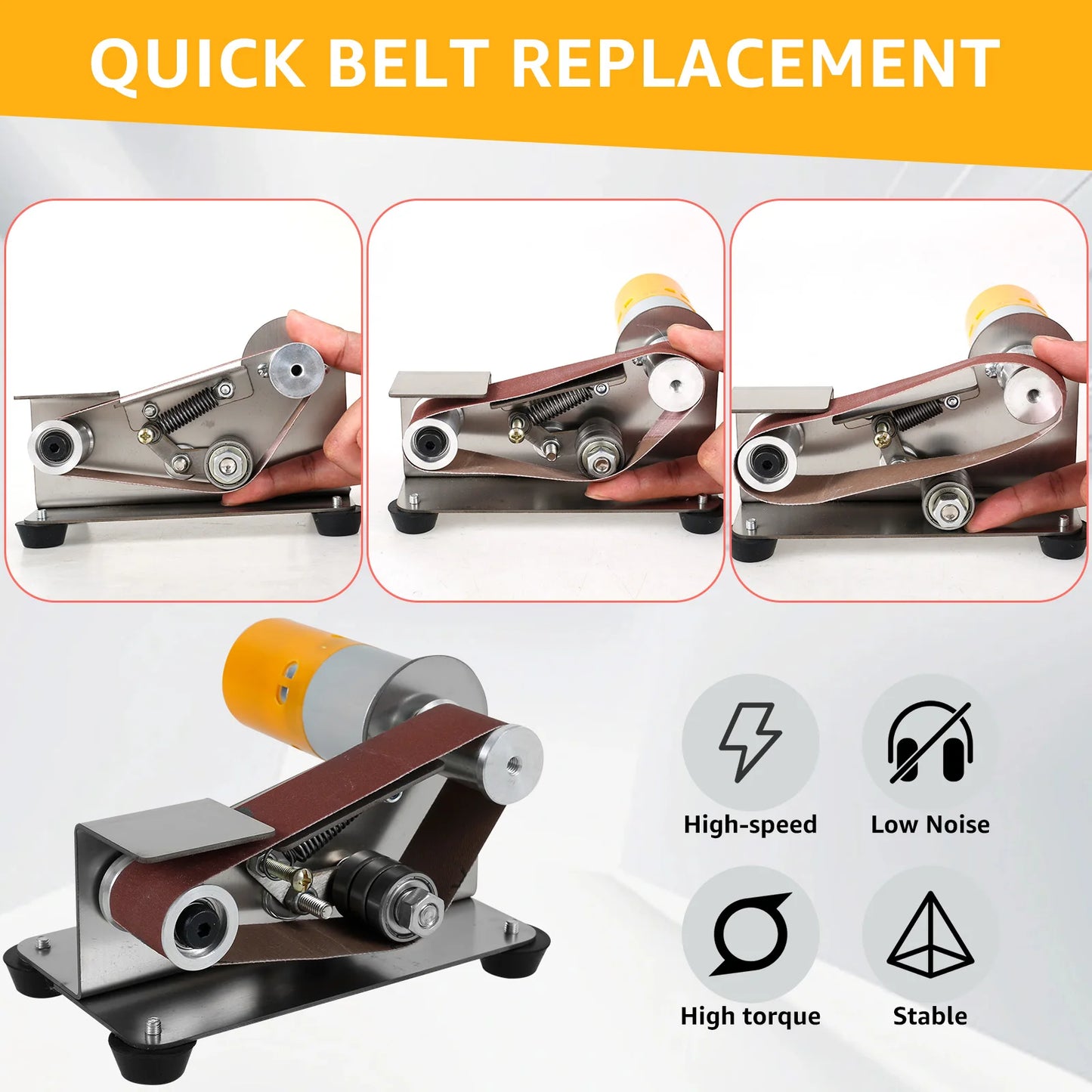 Mini Belt Grinding Machine Tool Sharpening Electric Multifunctional Sander Polisher Adjustable