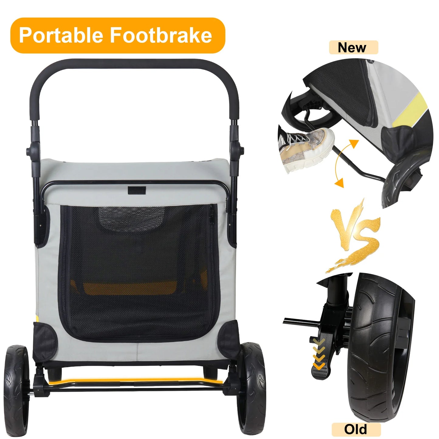 Premium Dog Stroller Pram by Breed for All Dog Sizes