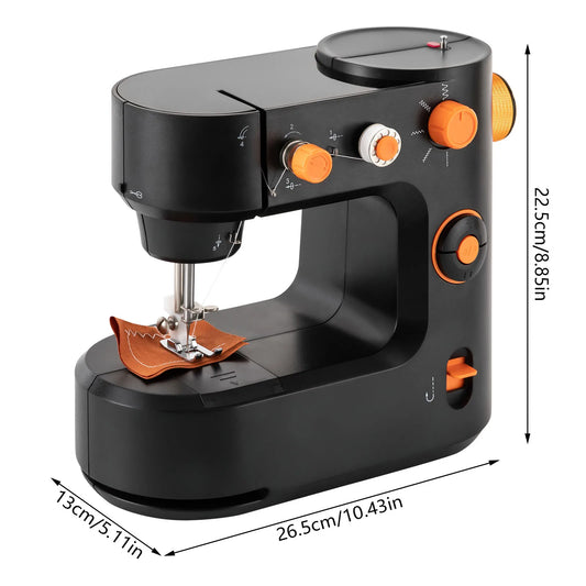 Portable Sewing Machine Electric Mini Stitch Mending Crafting LED Light 5 Stitch Application