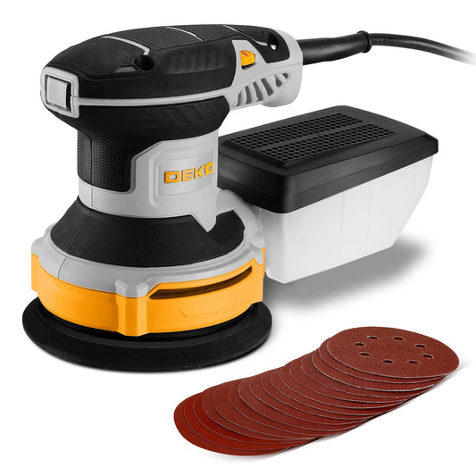 Deko 300W Random Orbit Sander 16 Piece Sandpaper Kit
