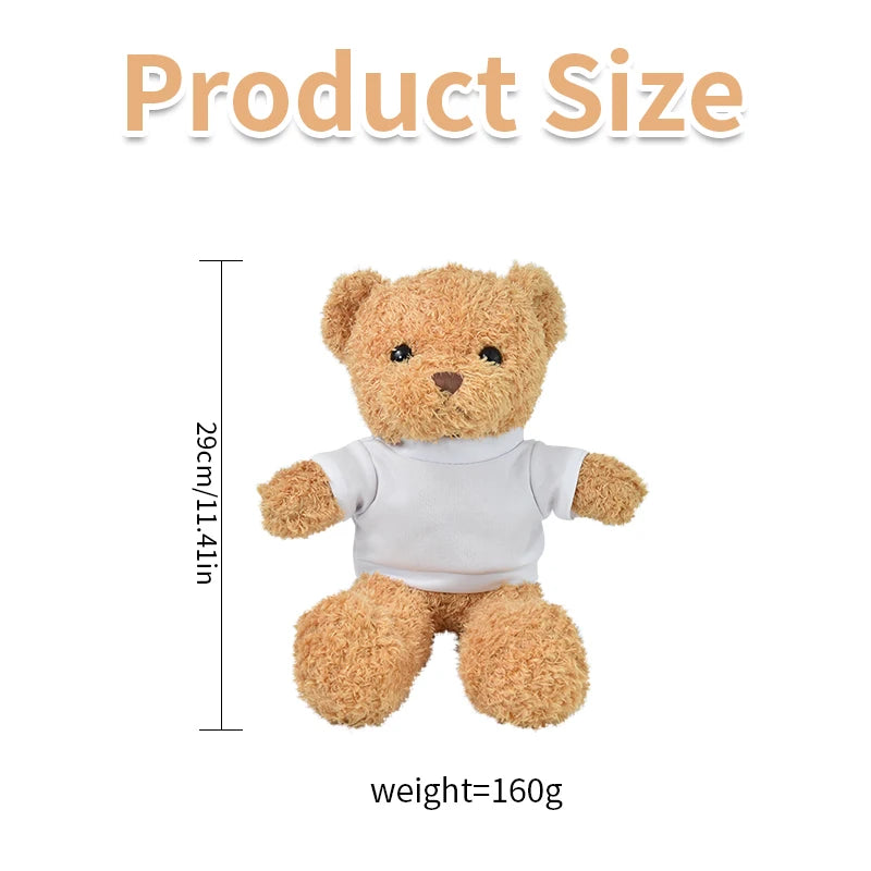 24pcs Pack New Arrival Popular Cute Sublimation White T shirt Bear Mixed Color Hu