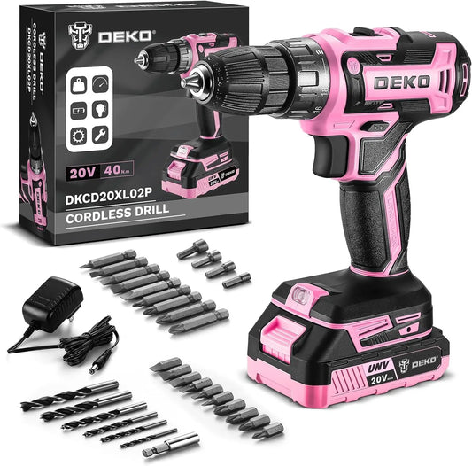Power Drill Cordless: Pink Cordless Drill 20V