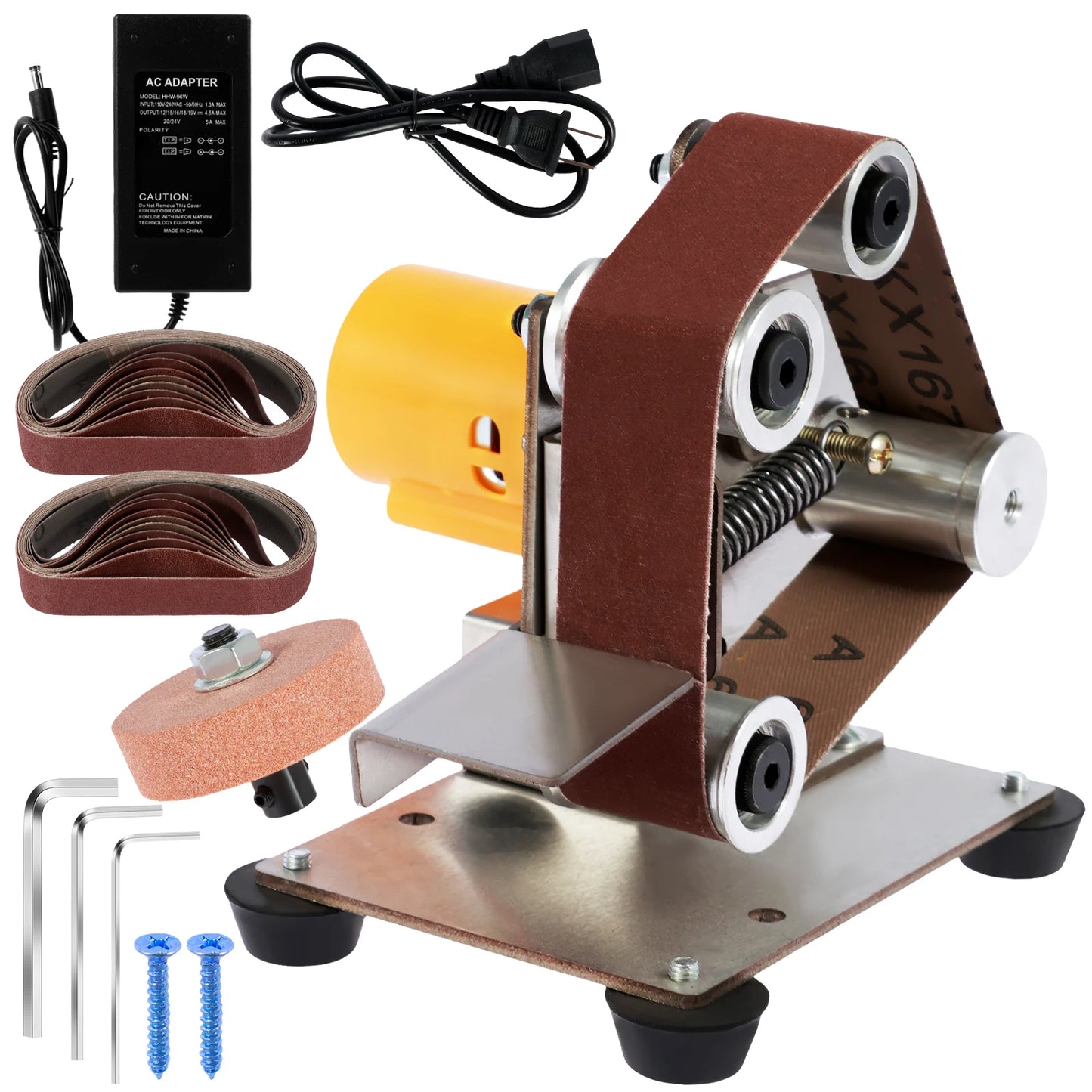 Mini Belt Grinding Machine Tool Sharpening Electric Multifunctional Sander Polisher Adjustable