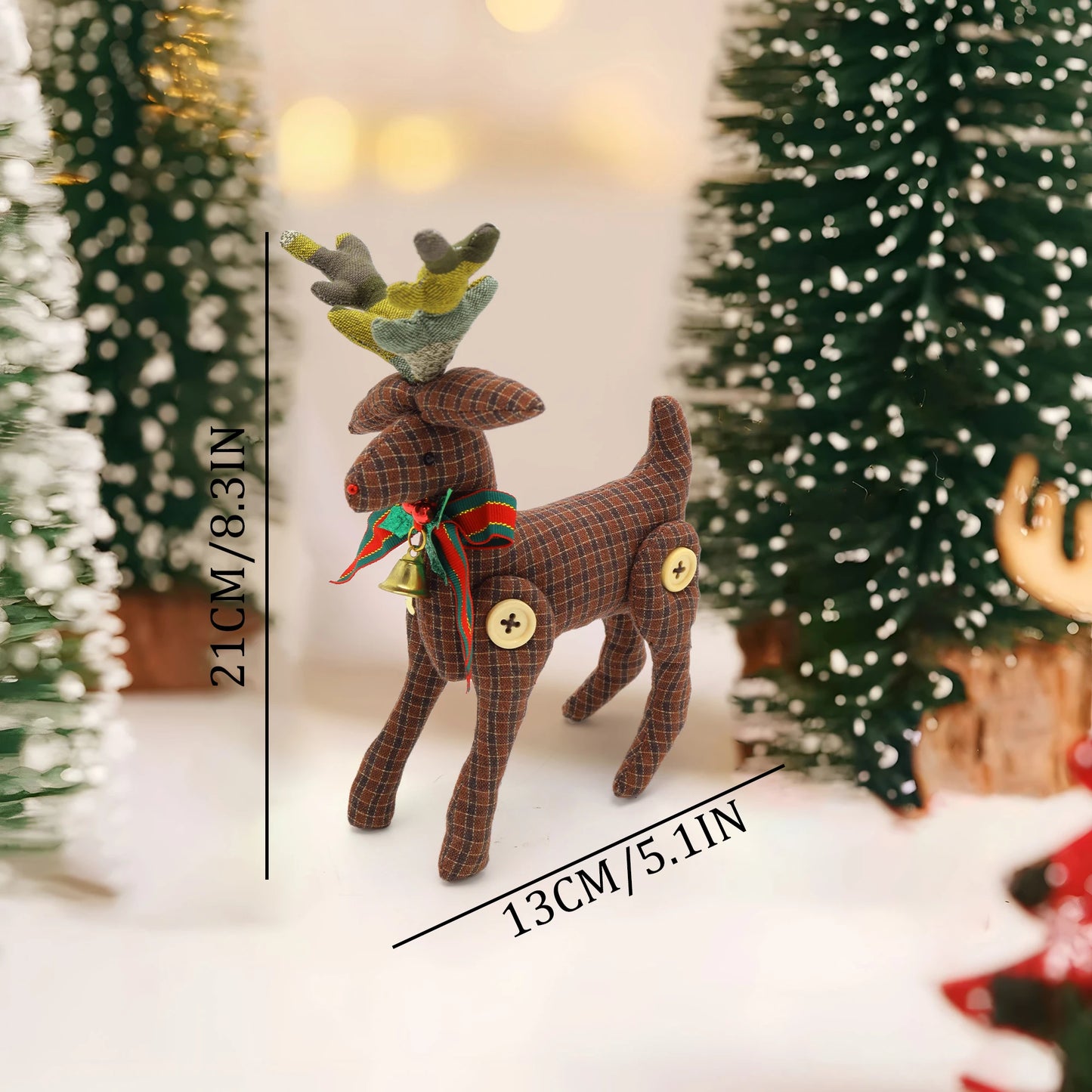 Posable Reindeer Christmas Decorations Set for Festive Decor