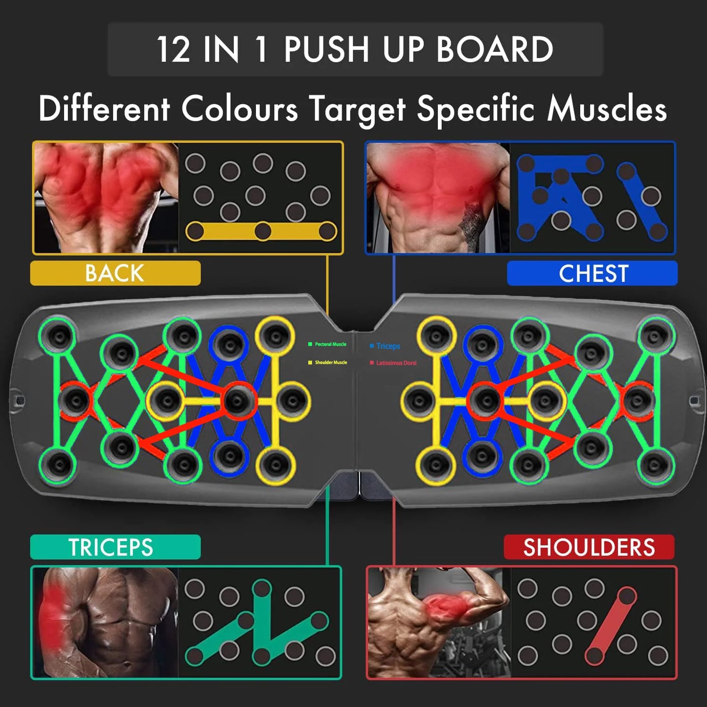 Portable Multifunctional Push-up Board Set for Strength Training
