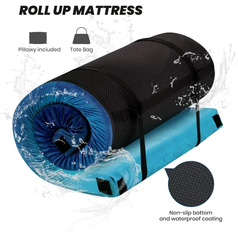 YTYIN Memory Foam Camping Pad with Pillow and Travel Bag