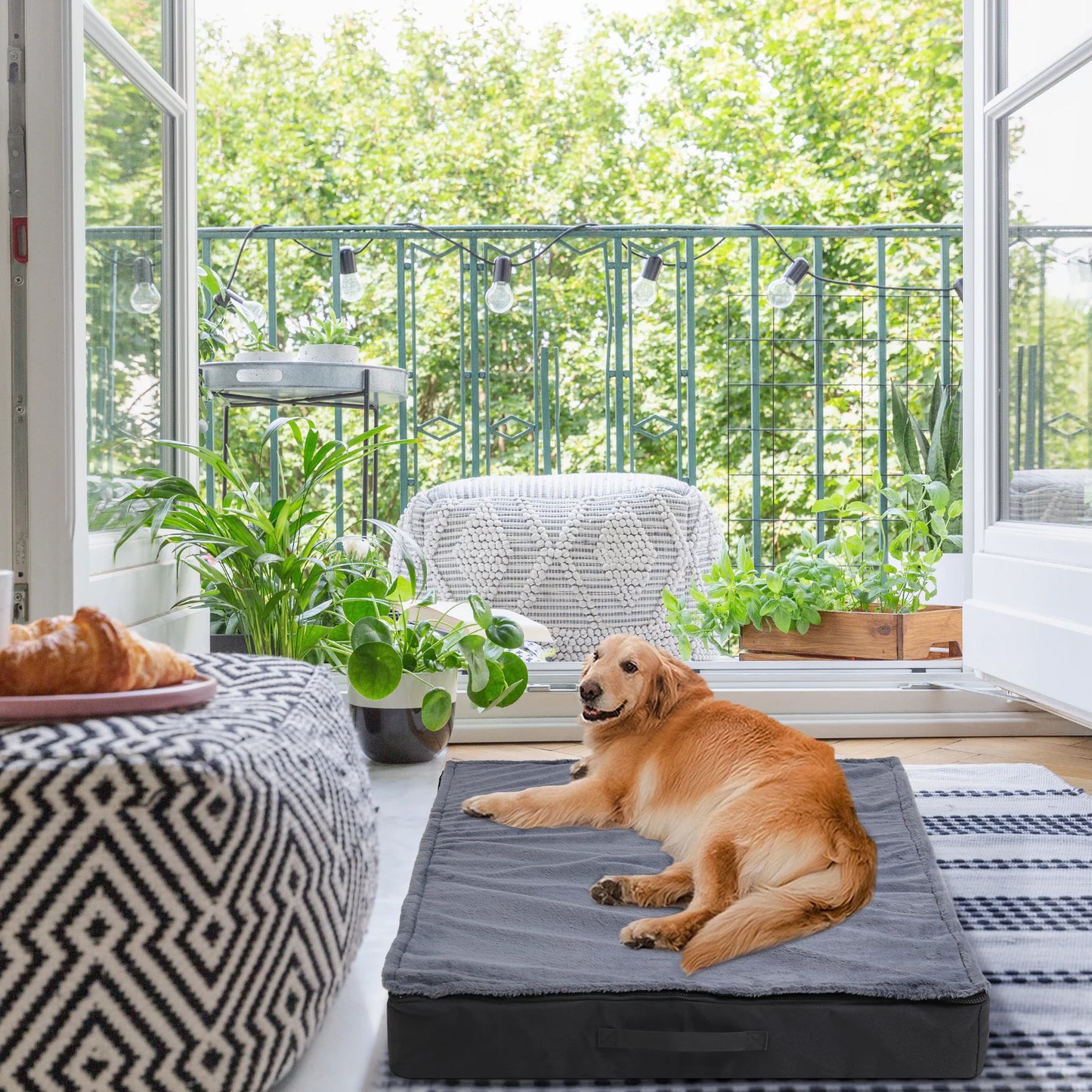 BINGOPAW Orthopedic Dog Bed with Waterproof Lining and Non-Slip