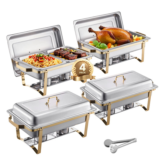 SucceBuy Chafing Dish Set Stainless Steel Chafer With Pans