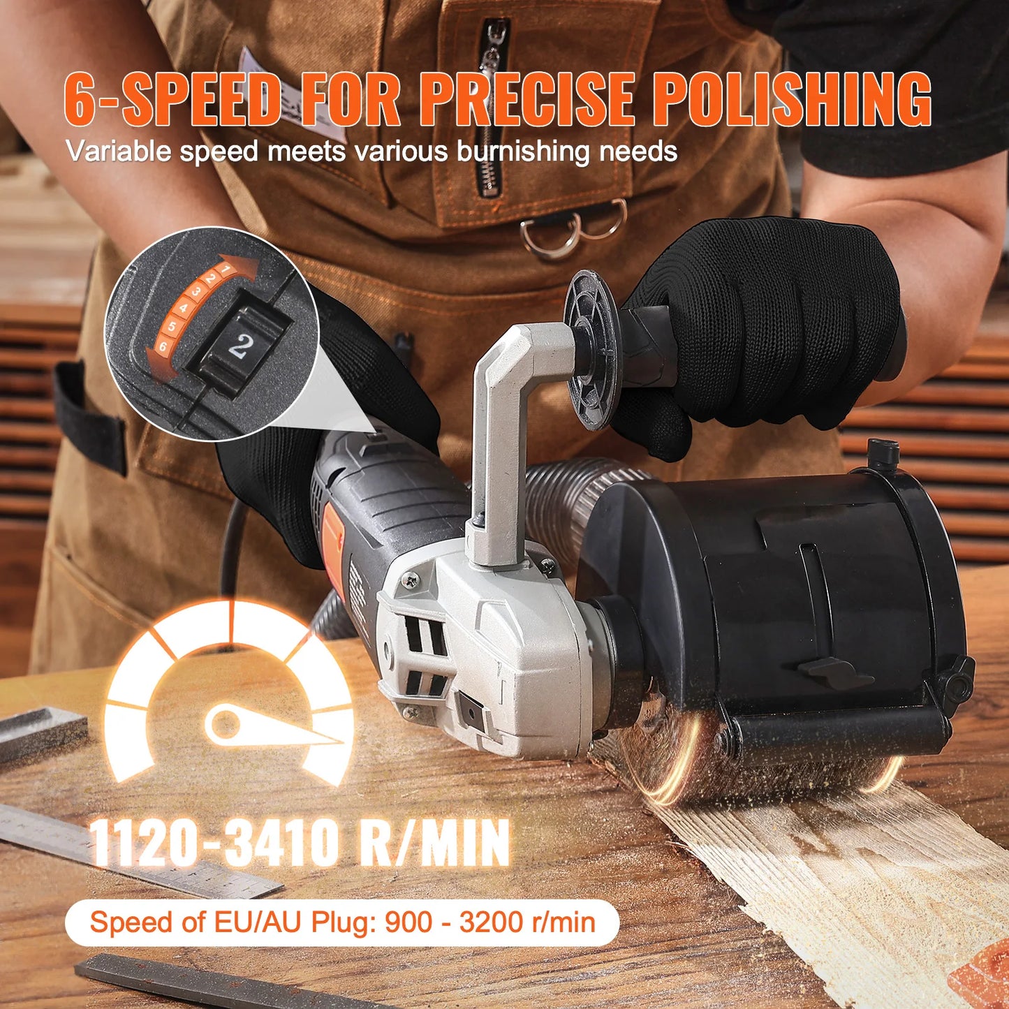 SucceBuy Variable Speed Metal Burnishing Polishing Machine Tool