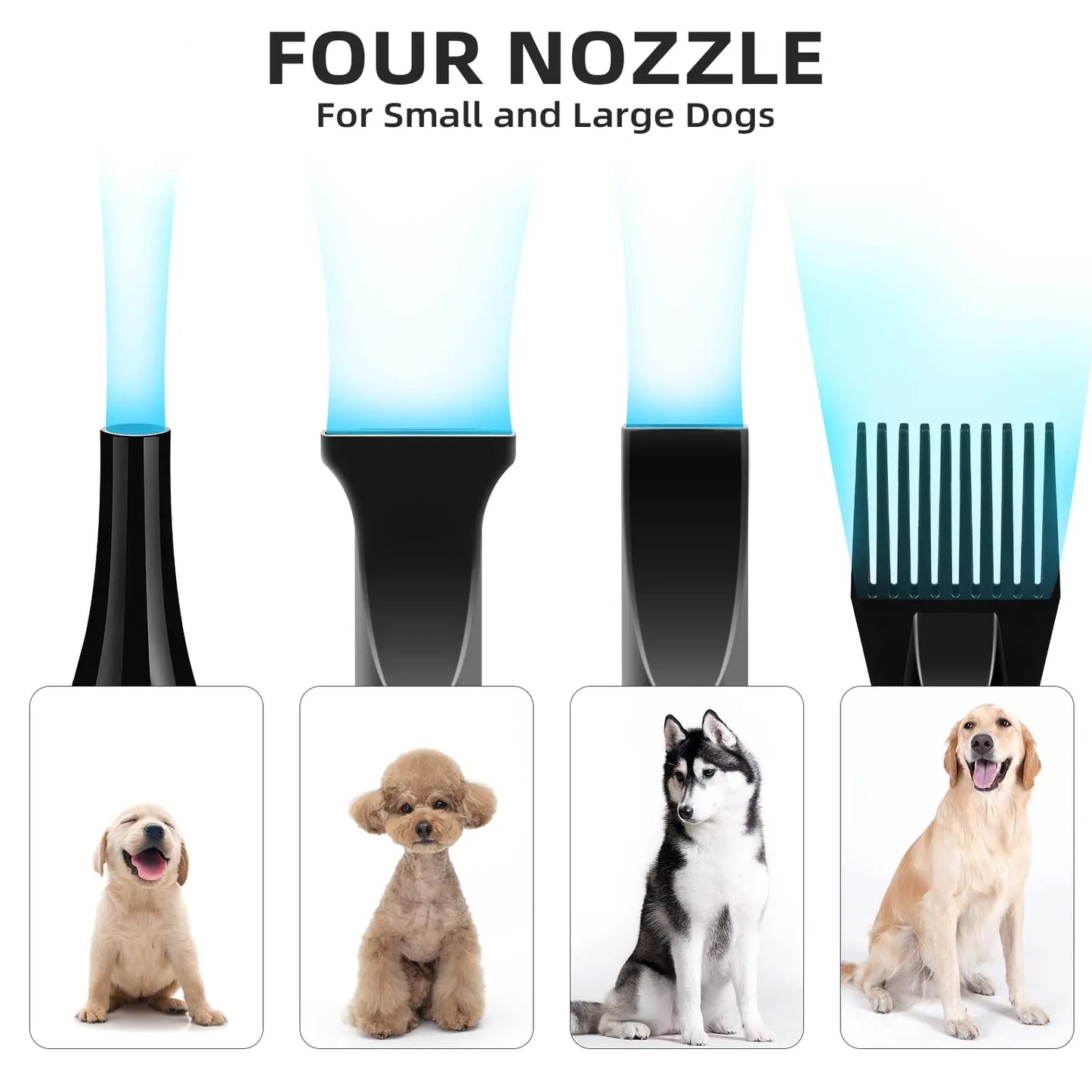 Dog Hair Dryer 2800W High Velocity Pet Grooming Blower Pro